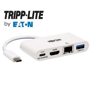 TRIPP LITE Adaptador Multipuerto USB-C 4K y HDMI - Convertidor de Puertos  HDMI, USB-A, Carga USB-C PD y Gigabit Ethernet al puerto USB-C o  Thunderbolt 3 para portátiles y dispositivos móviles. GbE